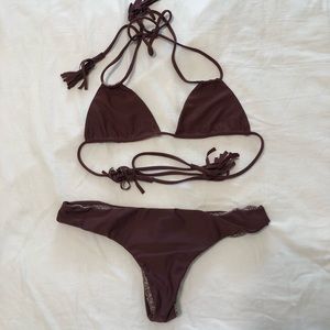 Acacia Swimwear Merlot Set